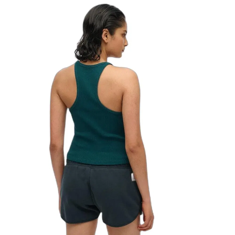 Женский топ без рукавов Racerback Essential Superdry, Зеленый — фото 4