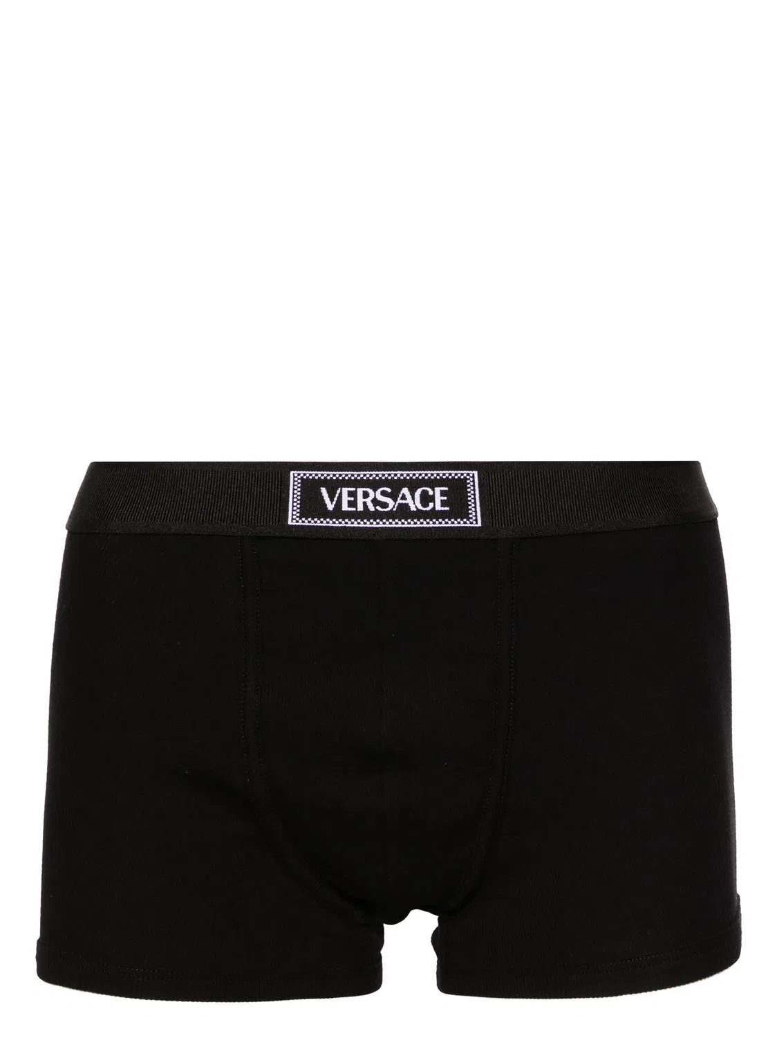 Рибудные трусы с логотипом 90-х Versace, черный