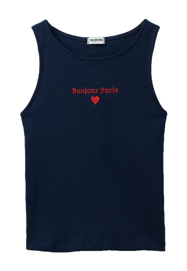 Топ с вышивкой Embroidery Tezenis, синий