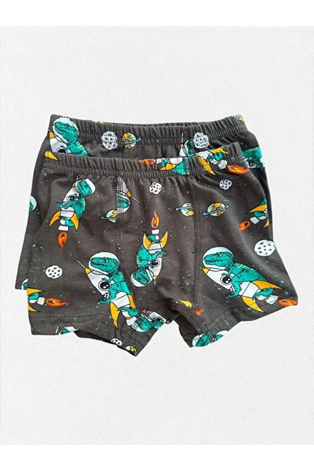 Детские боксеры для мальчиков хлопковые с принтом Elmas Kids, Black