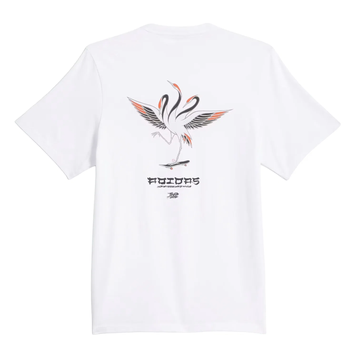 Мужская футболка для скейтбординга Skateboarding x Temple of Skate Crane T-Shirt Asia Sizing 'White' adidas, белый — фото 2
