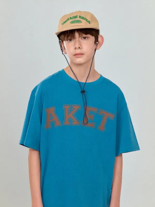 Футболка с коротким рукавом Aket pigment A-Market, синяя