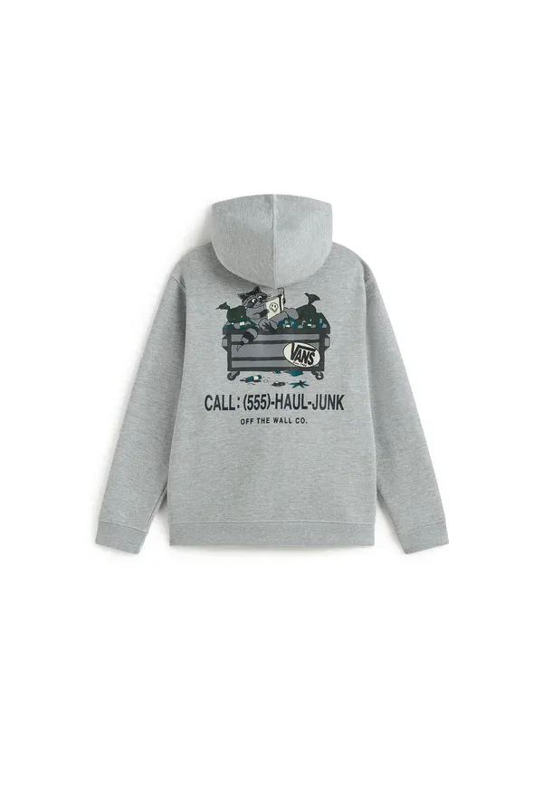 Толстовка с капюшоном с рисунком животные Dumpster raccoon full zip Vans, Dark Grey, темно-серый — фото 2