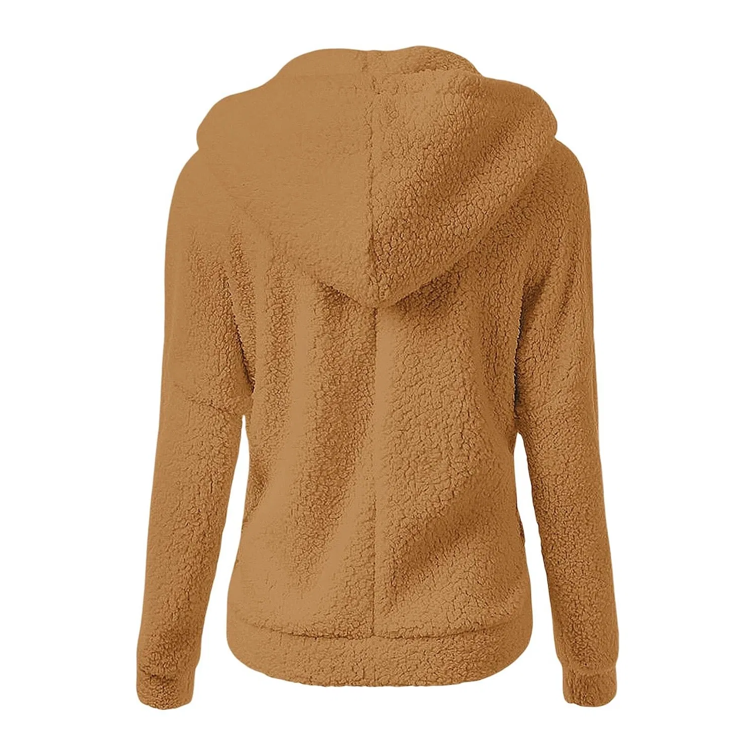 Женская куртка из флиса с капюшоном и молнией, Caff — фото 3