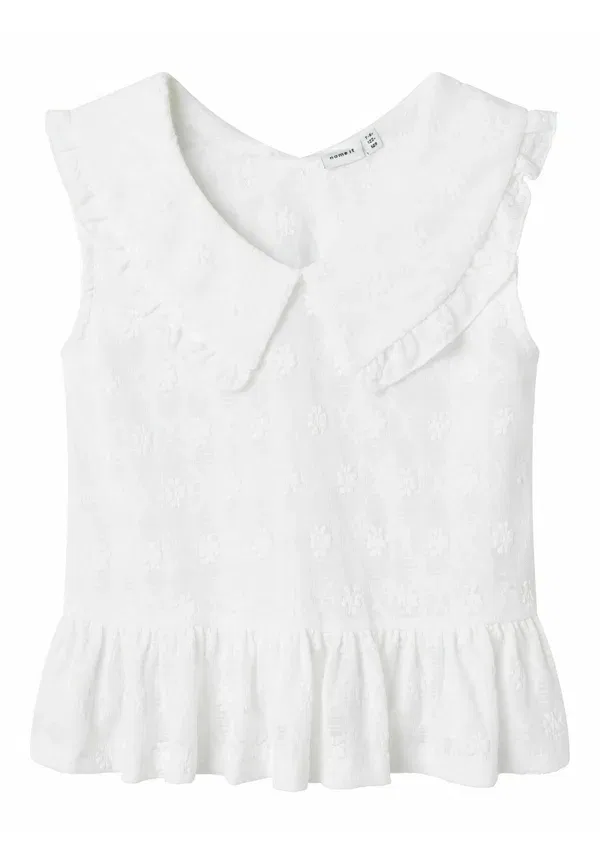 Топ без рукавов джерси Sleeveless short Name It, bright white, белый — фото 2