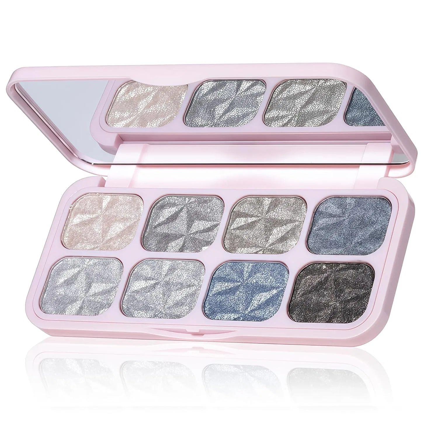 Палетка теней для век 8 цветов, BelleFlair, 02# Cool Crystal Platinum