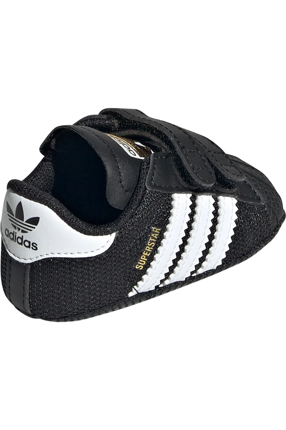 Кроссовки для малышей мягкие Superstar adidas, Black/White/Gold Metallic — фото 2