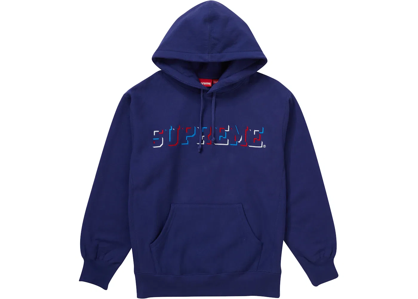 Мужской худи с принтом Drop Shadow Supreme, Washed Navy