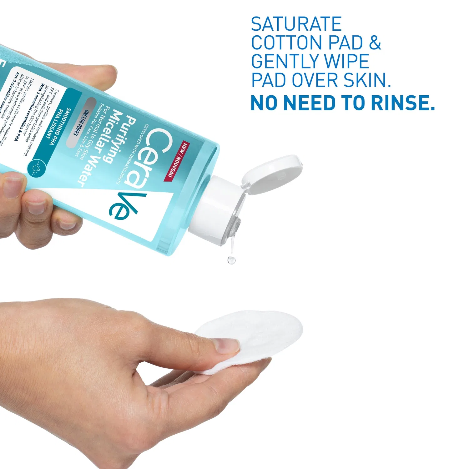 Очищающая мицеллярная вода CeraVe Purifying Micellar Water, 400 мл — фото 4