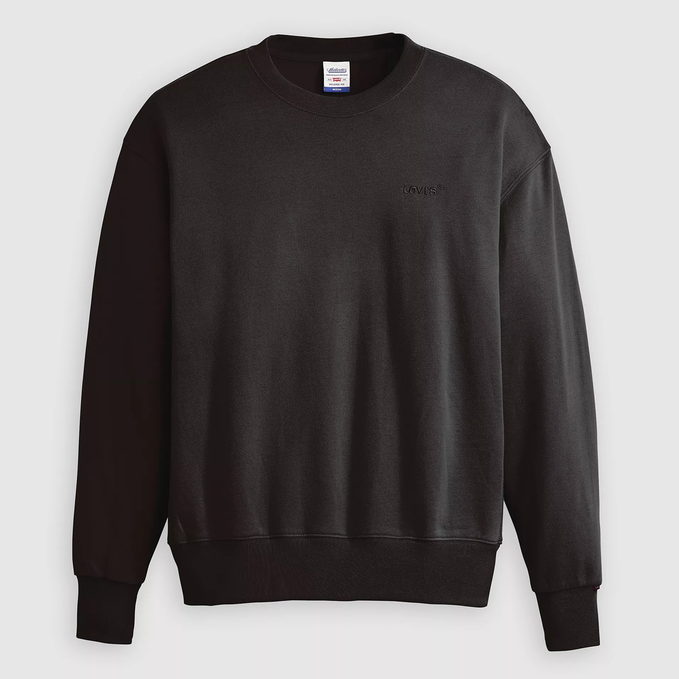Свитшот Levi's Authentic Crewneck Garment Dye, черный