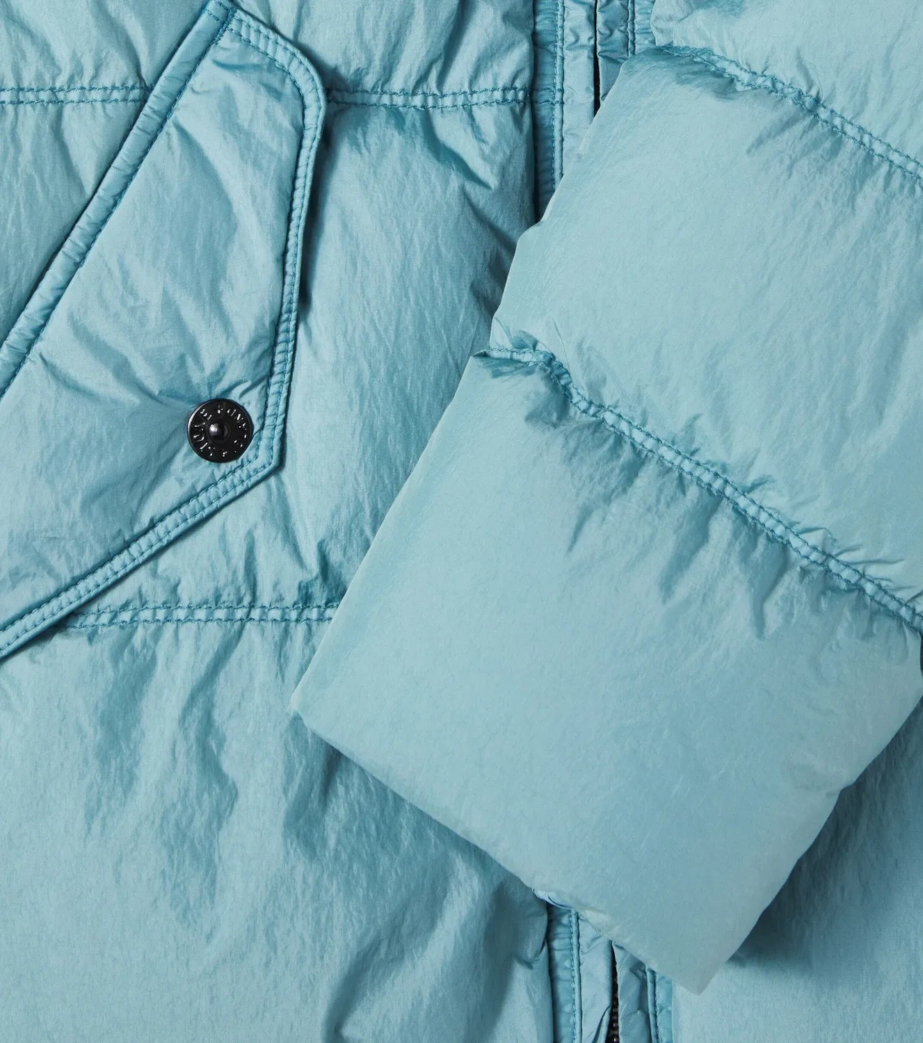 Легкая куртка с наполнителем Stone Island Junior, синий — фото 3
