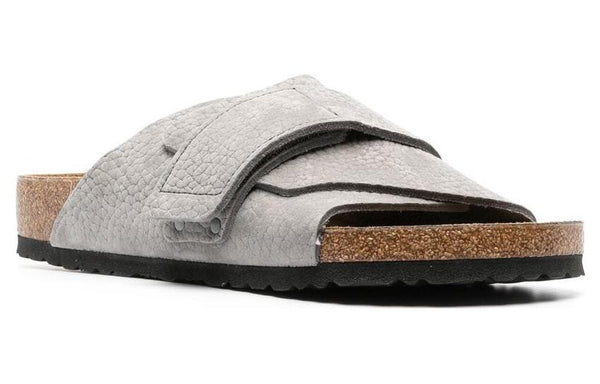 Тапочки kyoto nubuk leather ' desert buck whale gray' Birkenstock, серый — фото 2