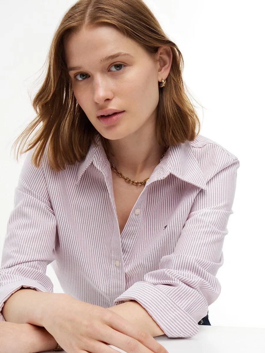 Блузка TOMMY HILFIGER белого цвета — фото 3