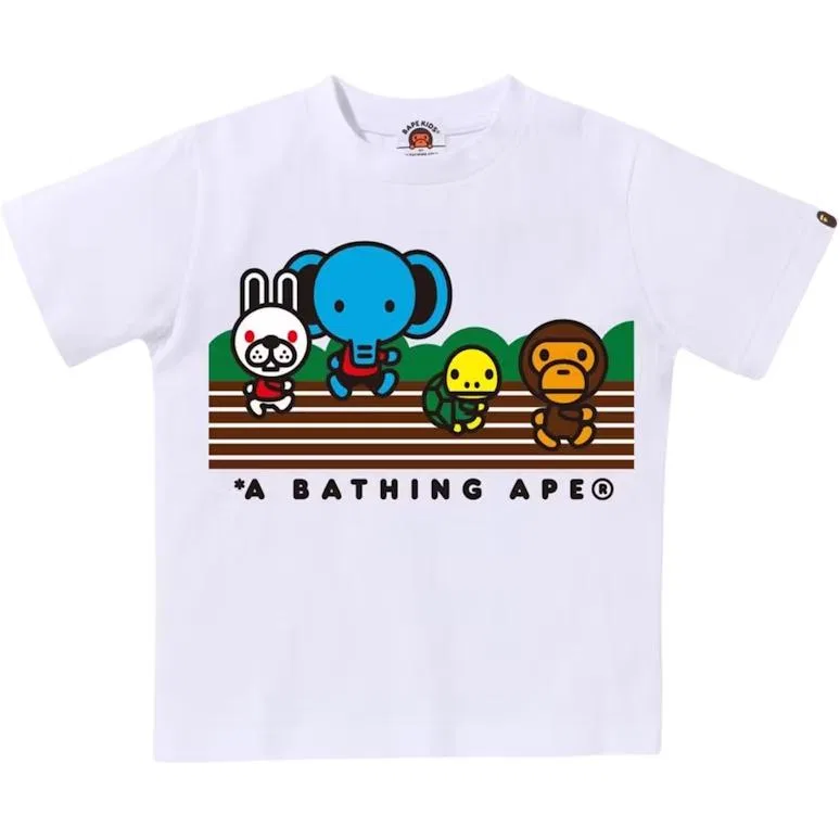 Детская футболка с коротким рукавом A BATHING APE, Black — фото 2