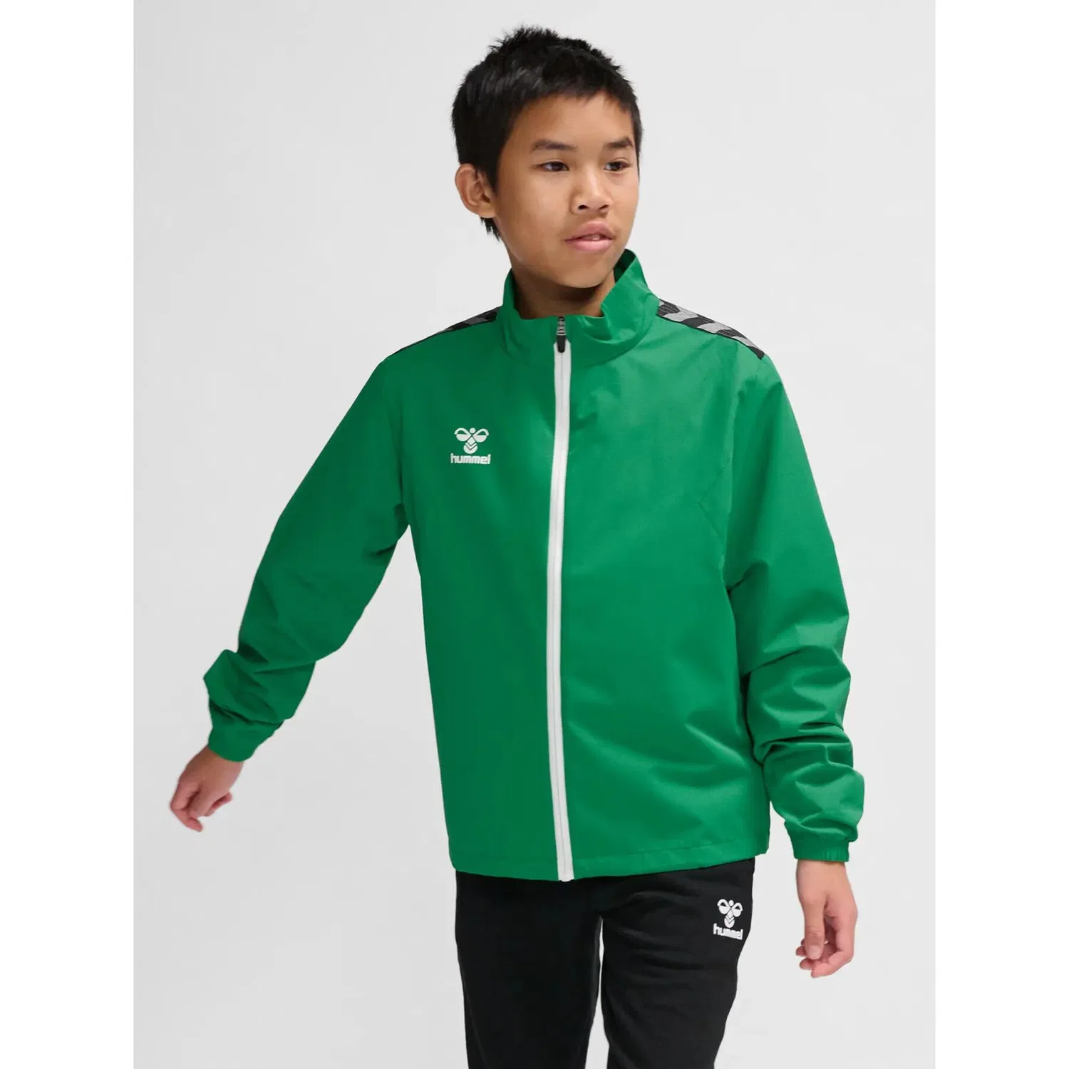 Детская тренировочная куртка Hummel Authentic, Зеленый — фото 2