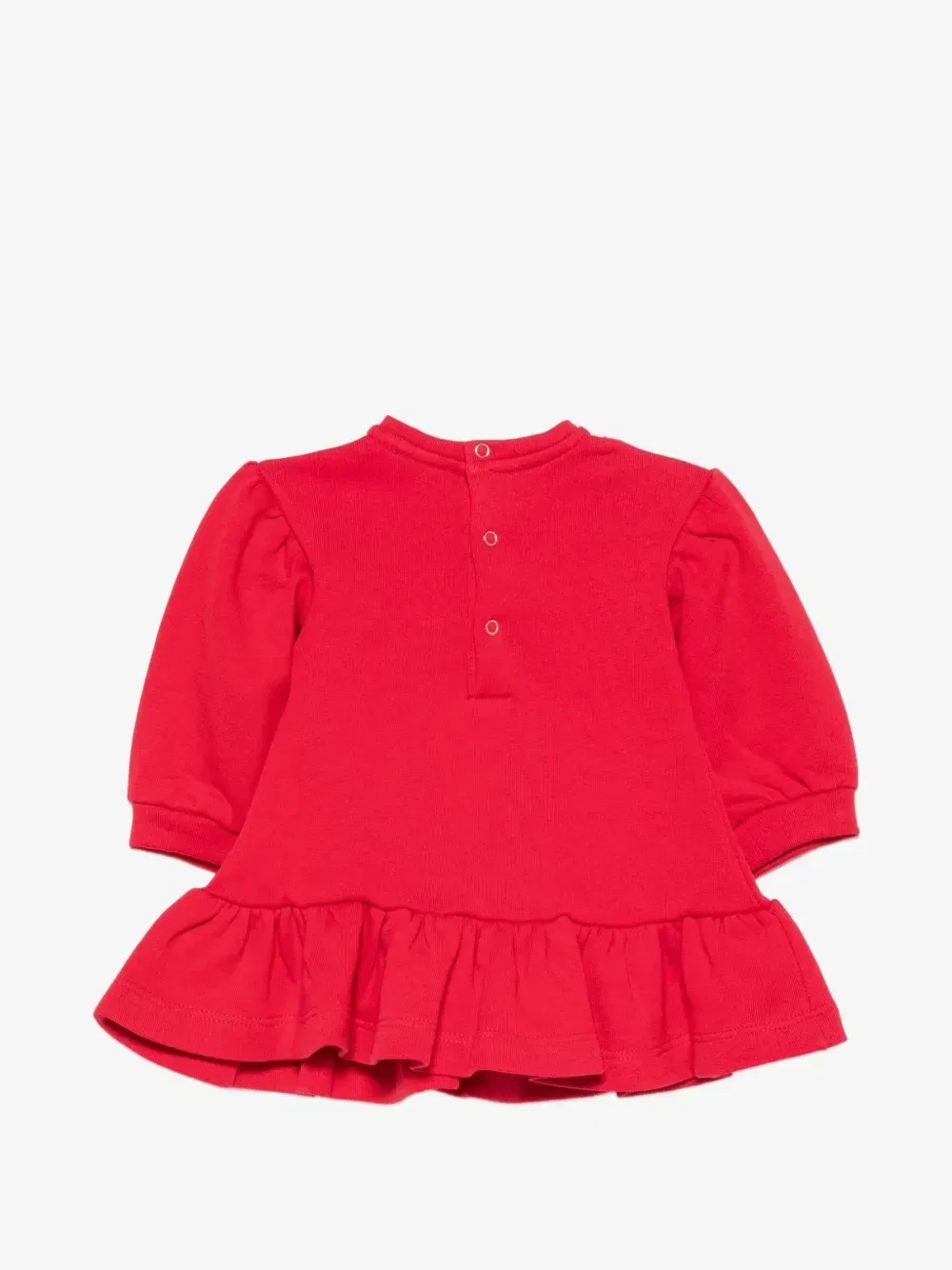 Платье с оборками и вышитым логотипом Elisabetta Franchi Kids, красный — фото 2