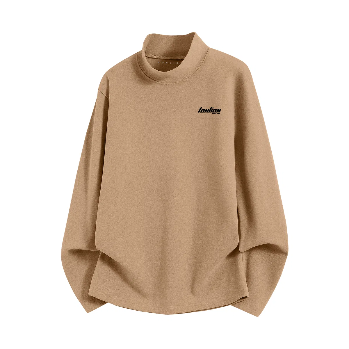 Детская футболка с длинным рукавом с принтом Tonlion, Цвет: Khaki (Tn American Tang Lion Black Chest Badge)