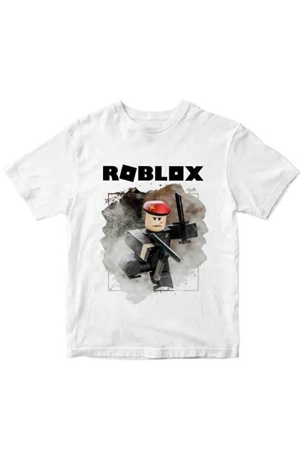 Детская футболка с принтом Roblox röblöx t-shirt model67 Galashop, White