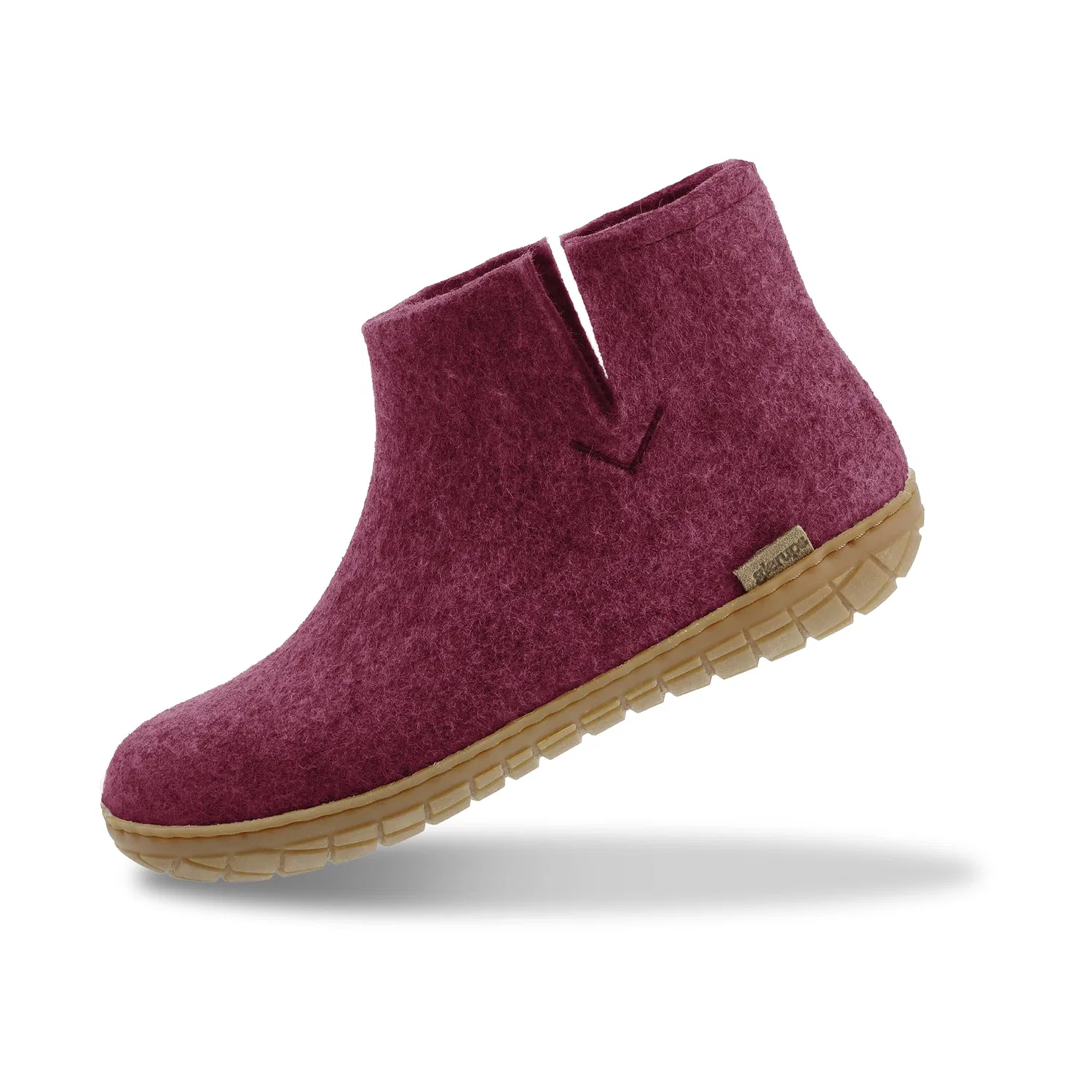 Детские тапочки из войлока Glerups, Mirtillo Rosso E Nero