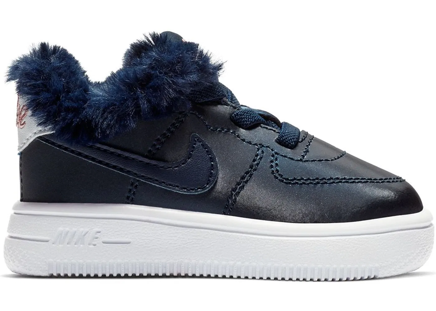 Детские кроссовки Lifestyle с принтом Nike Air Force 1 Low Nike, Obsidian/Obsidian-White-Bleached Coral