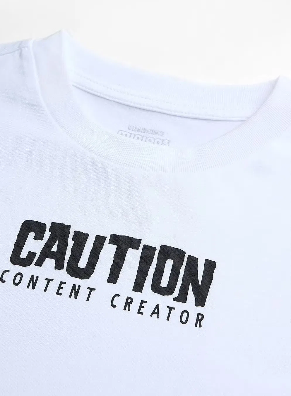 Футболка с принтом Minions Content Creator Giordano, белый — фото 3