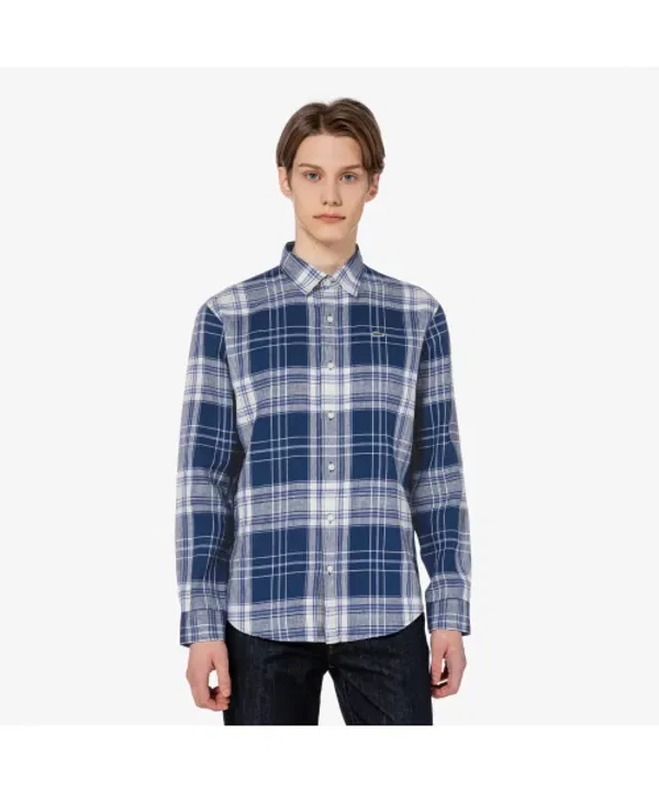 Рубашка мужская с крупной клеткой Lacoste, 166