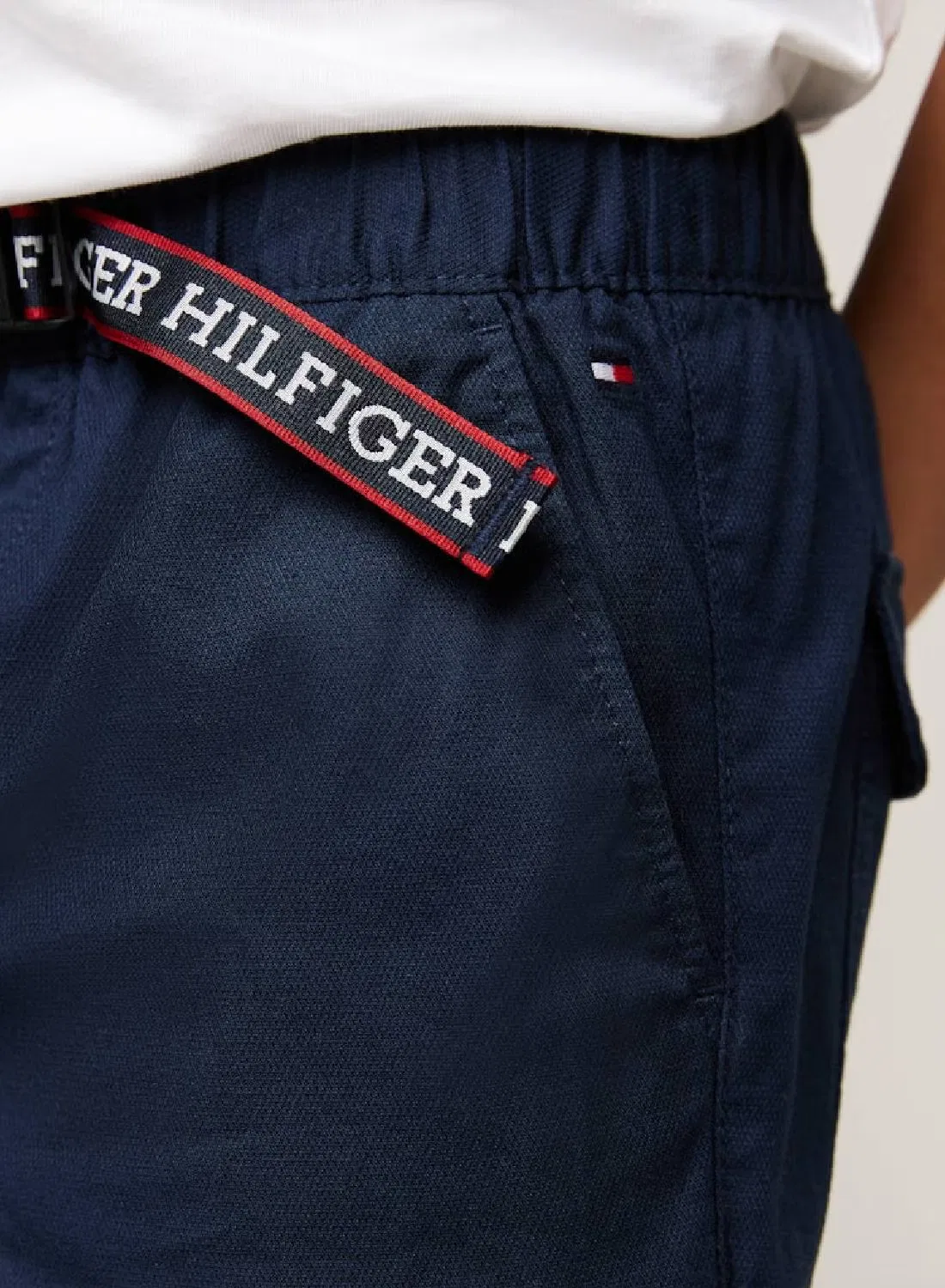 Шорты-чиносы с лентой Tommy Hilfiger, голубой — фото 4