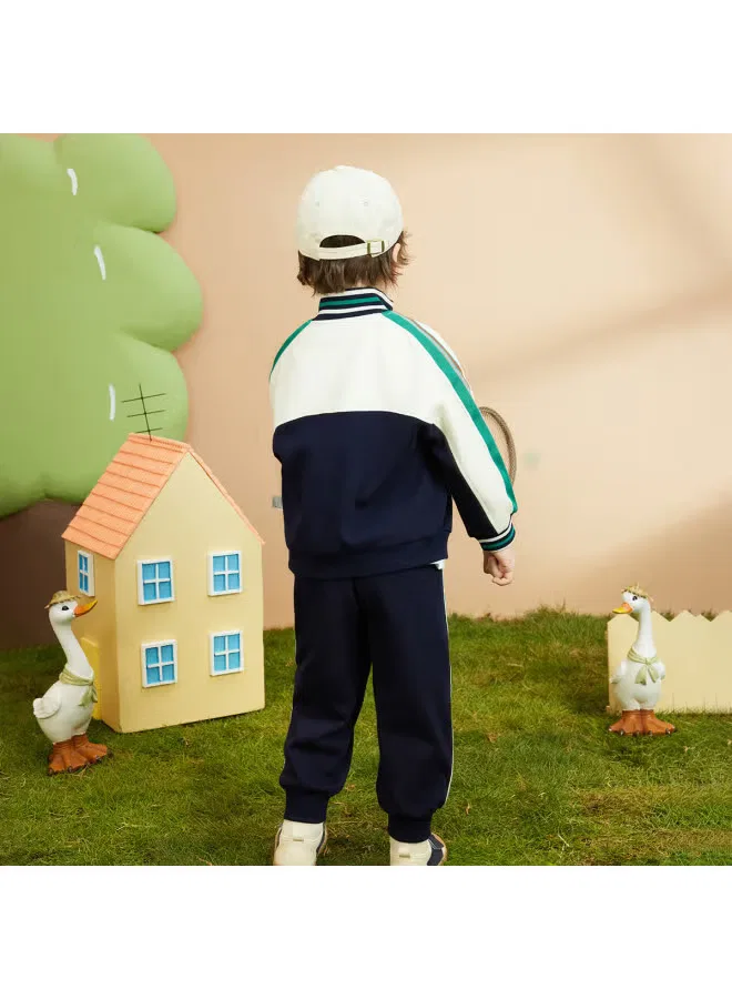Комплект кардиган и джоггеры для мальчиков Peppa Pig, темно-синий — фото 3