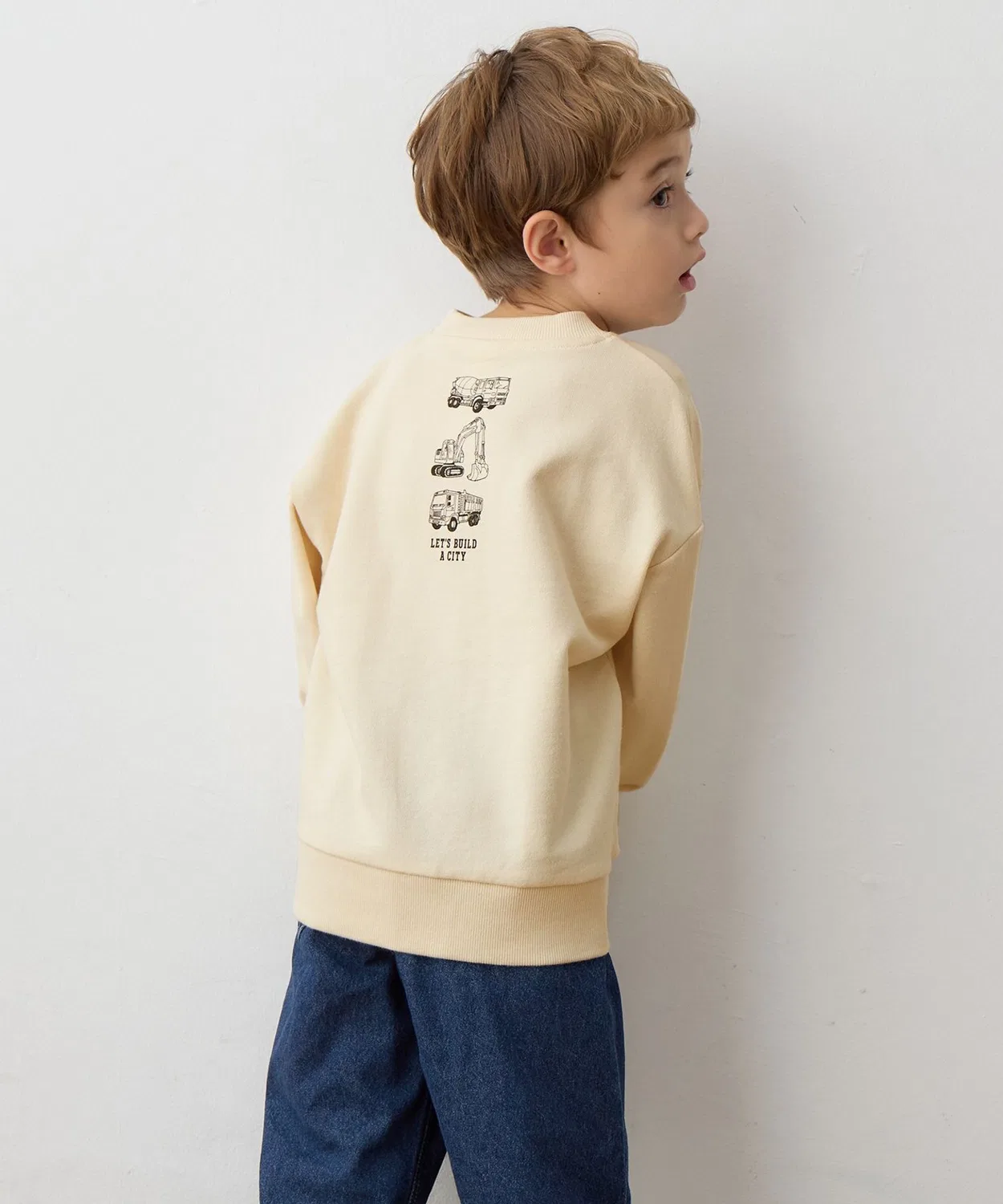 Детский свитшот с принтом автомобиля, модель Car Print ANY, Navy — фото 3