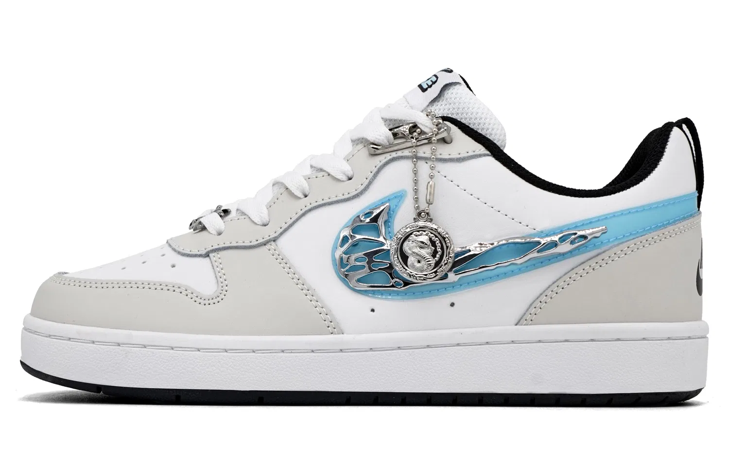 Кроссовки для скейтбординга Court Borough Kids, Nike, White Gold