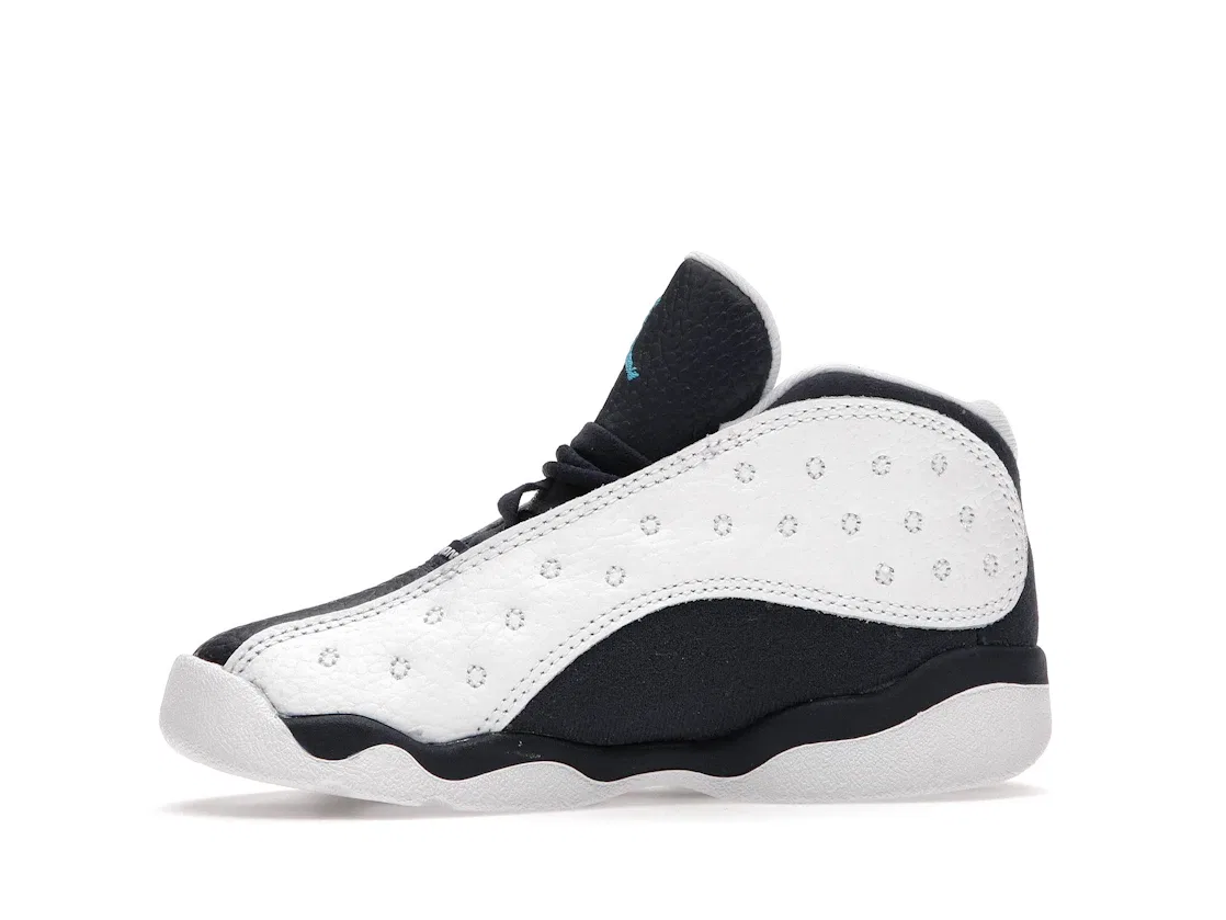 Детские кроссовки с принтом Jordan 13 Retro Jordan, White/Obsidian-Dark Powder Blue — фото 3