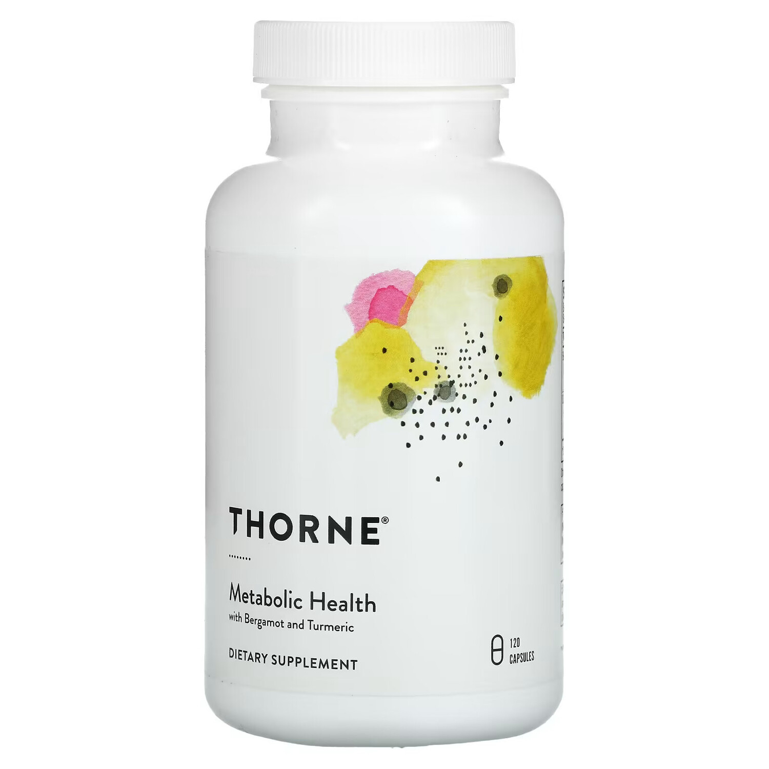 

Thorne Research, средство для здорового обмена веществ с бергамотом и куркумой, 120 капсул