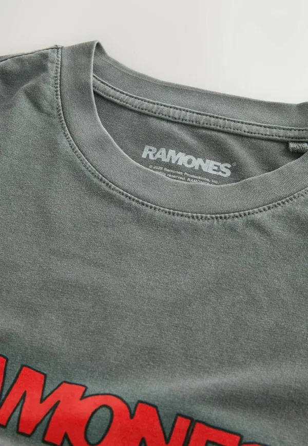 Футболка с принтом Ramones Next, серый — фото 3