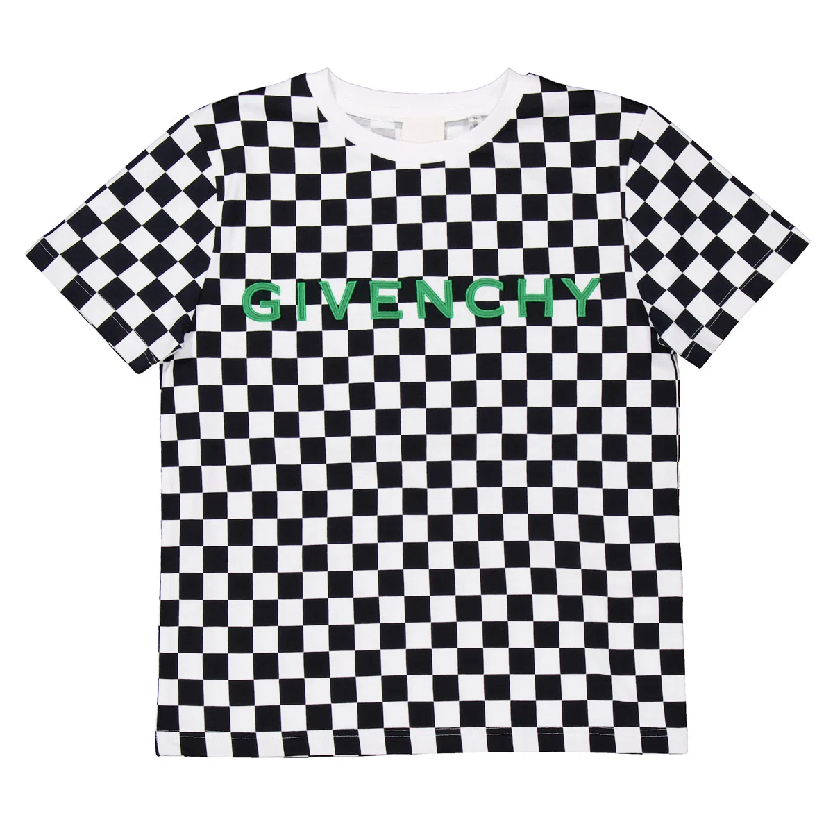 Футболка хлопковая с вышивкой логотипа Logo Embroidery Round Neck Cotton T-Shirt Givenchy, Black White