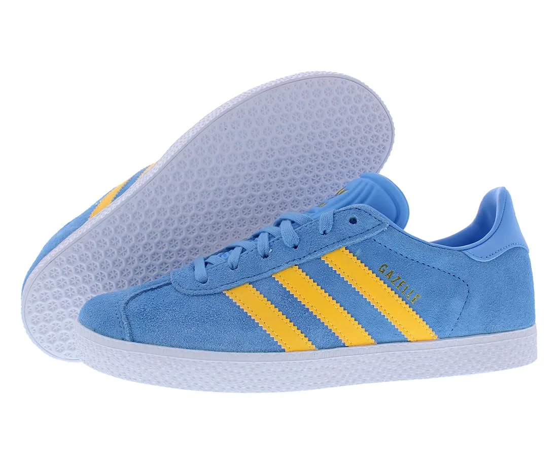Детские кроссовки для мальчиков с замком-молнией Gazelle Adidas, Blue White Yellow