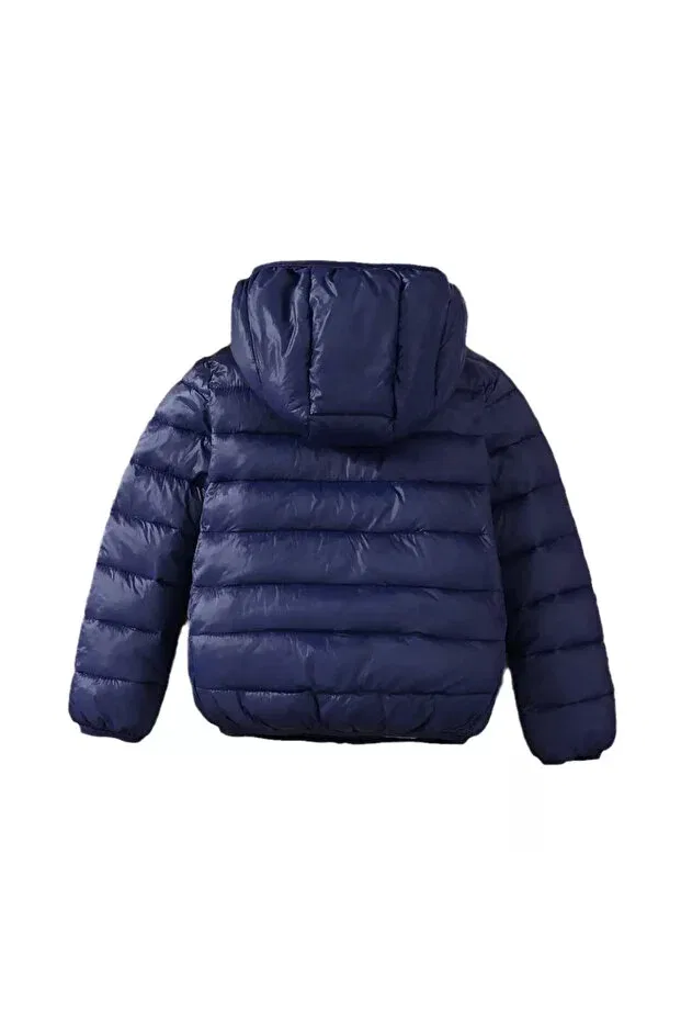 Детская зимняя куртка-пуховик для девочек с капюшоном Melisam.Msg, Navy Blue — фото 2