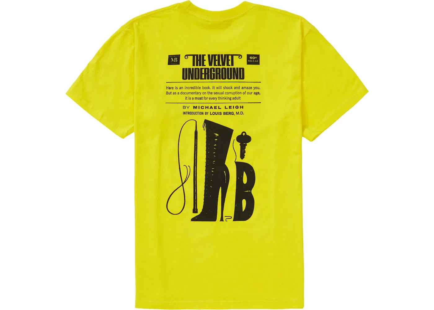 Мужская футболка с принтом The Velvet Underground Supreme, желтый — фото 2
