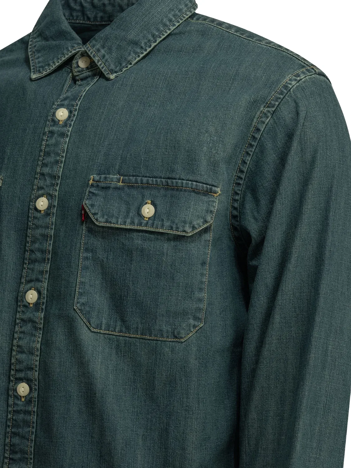 Рубашка Jackson синяя хлопковая Levi's, синий — фото 4