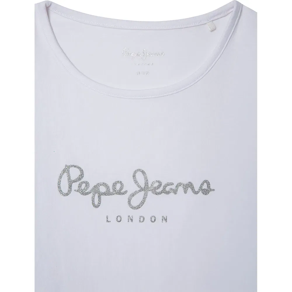 Футболка с коротким рукавом Hana Glitter Pepe Jeans, белый — фото 3