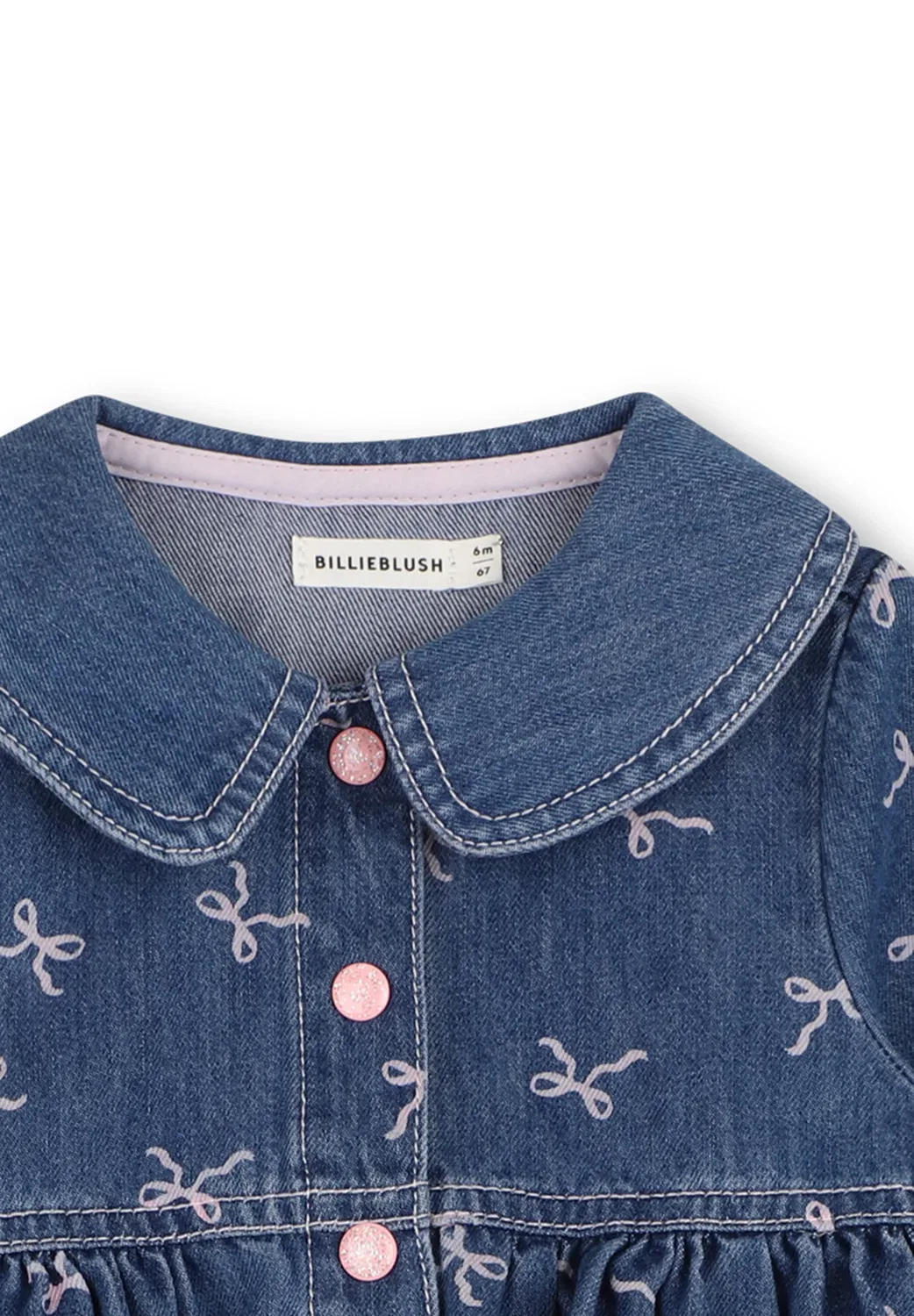 Платье для девочки - джинсовое платье Billieblush, Denim Blue — фото 3