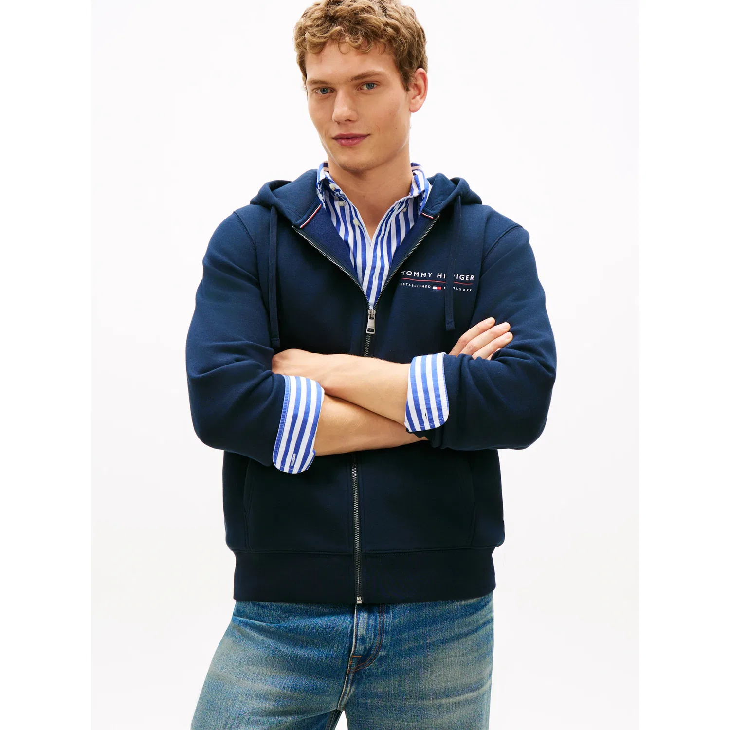 Мужская капюзонная толстовка из хлопка Tommy Hilfiger, Desert Sky