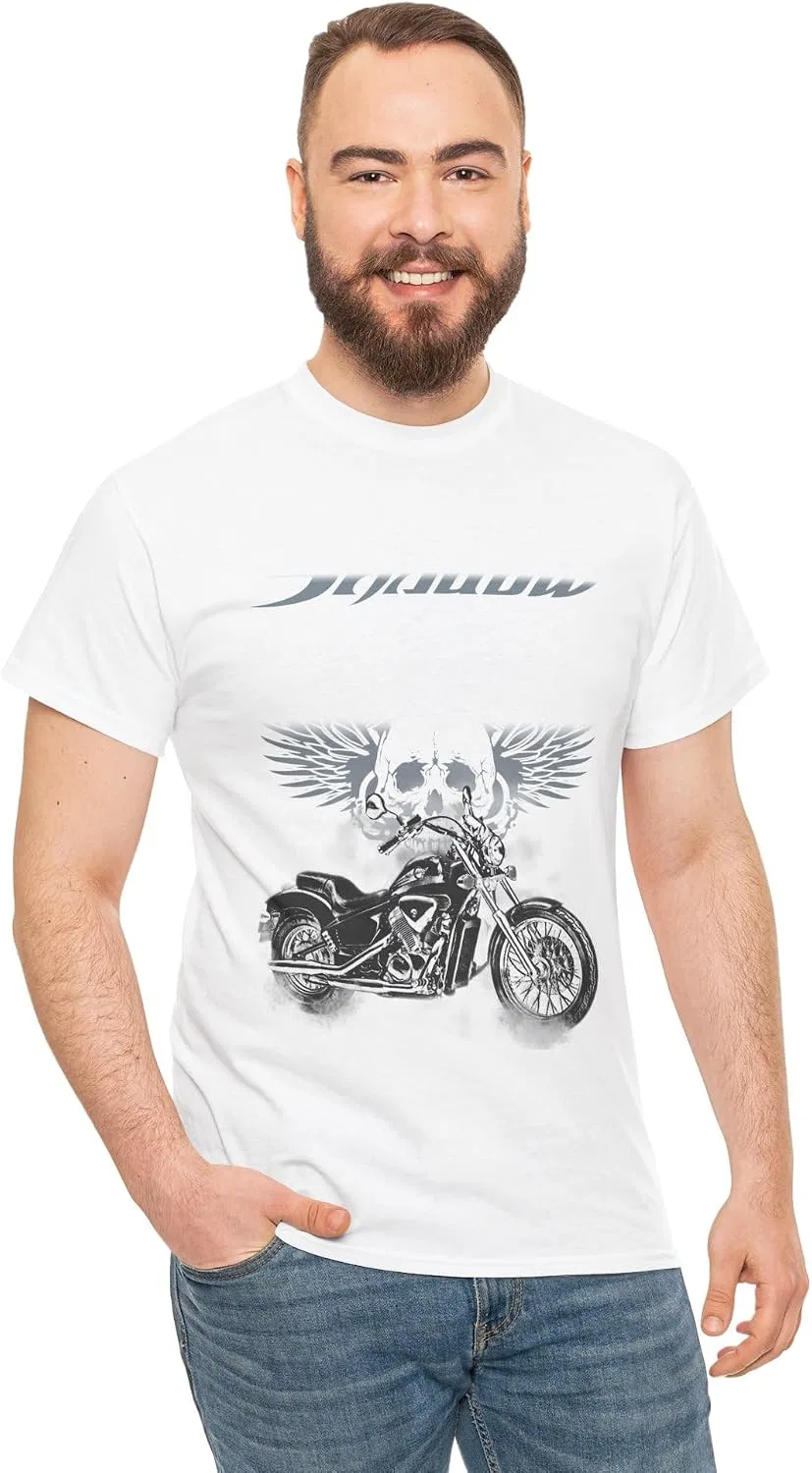 Мужская футболка с принтом V-Twin Skull Biker Edition, белый — фото 2