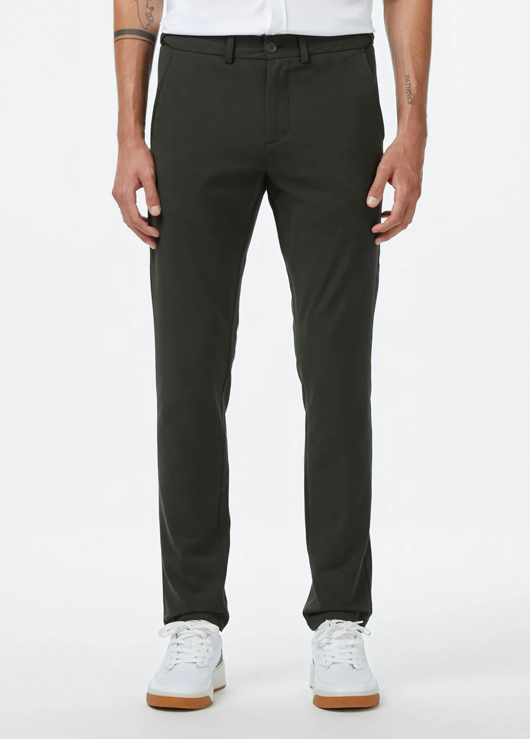 Брюки slim fit Lacoste, хаки — фото 2