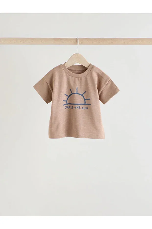 Детский комплект из футболки и шорт с принтом Next Baby, Multicolor — фото 4