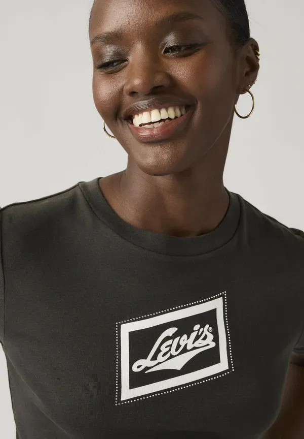 Футболка Gr essential sporty tee zine cowboy grid - print tshirt Levi'S, черный — фото 3