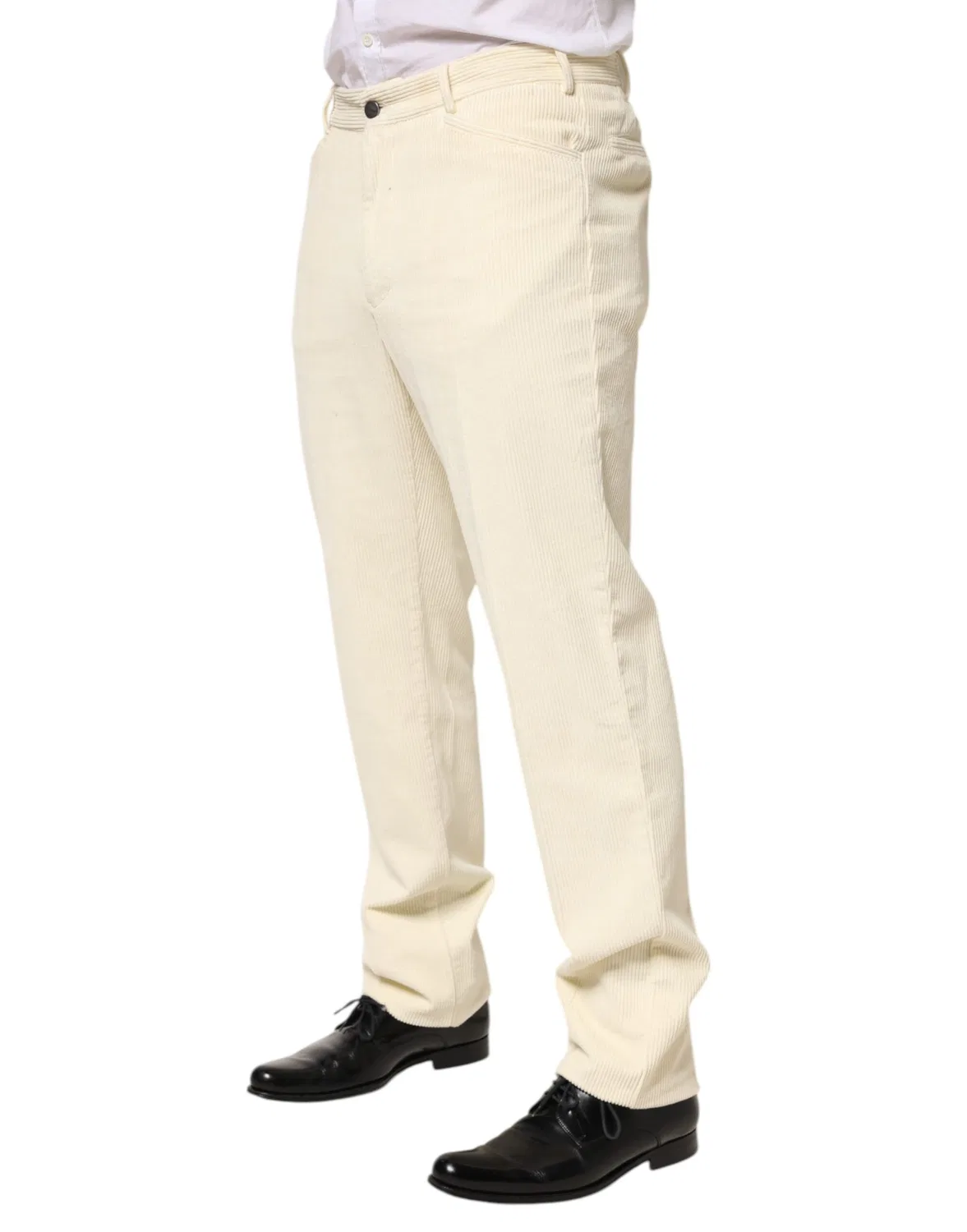 Мужские брюки прямого кроя из хлопкового вельвета Corduroy Pants Burberry, Beige — фото 3