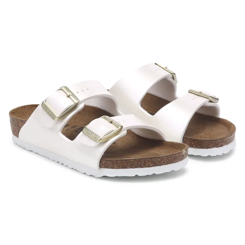 Детские сандалии Arizona с анатомической стелькой для малышей Birkenstock, Pearl White