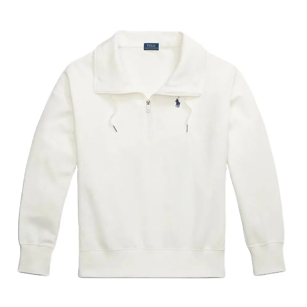 Женский свитшот с молнией Polo Ralph Lauren, Белый
