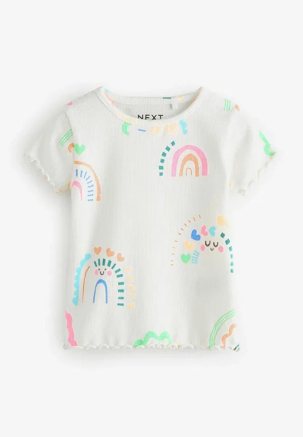 Футболка с принтом Regular fit - short sleeve 5 pack - print t-shirt Next, Rainbow — фото 2