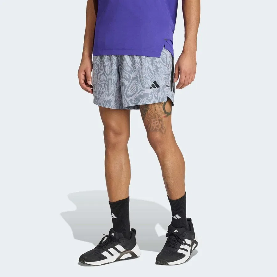 Шорты спортивные с принтом D4T PrimeLift AOP adidas, Серый